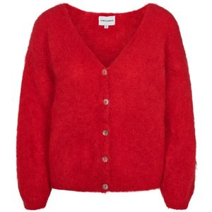 American Dreams, Truien, Dames, Rood, XL, Wol, Batik-geïnspireerde Cornelia Cardigan in Lipstick Red