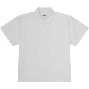 Obey, Overhemden, Heren, Wit, M, Katoen, Witte Geweven Shirt Korte Mouw