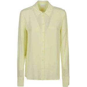 Patrizia Pepe, Blouses & Shirts, Dames, Groen, S, Citrine Green Long Sleeve Shirt