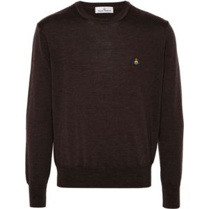 Vivienne Westwood, Truien, Heren, Bruin, L, Bruine Ronde Hals Trui
