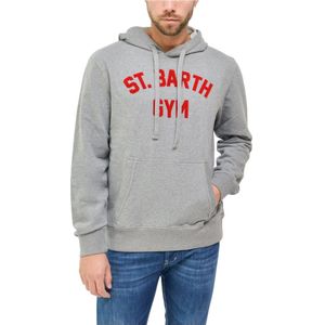 MC2 Saint Barth, Sweatshirts & Hoodies, Heren, Grijs, XL, Katoen, Capuchon
