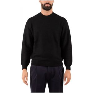 Emporio Armani, Truien, Heren, Zwart, S, Wol, Rondgebreide trui