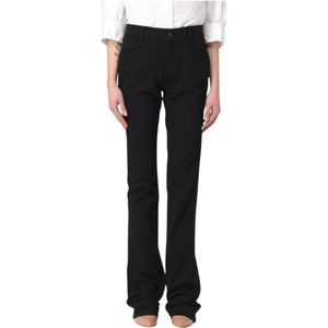 Tom Ford, Broeken, Dames, Zwart, W28, Elegante Zwarte Straight Leg Broek