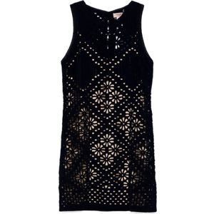Twinset, Kleedjes, Dames, Zwart, M, Katoen, Elegante Nero Jurk voor Vrouwen