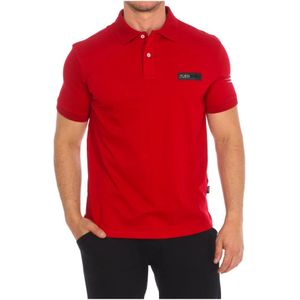 Plein Sport, Tops, Heren, Blauw, S, Katoen, Polo met korte mouwen