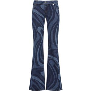 Emilio Pucci, Jeans, Dames, Blauw, S, Katoen, Blauwe Jeans Moderne Stijl Casual Uitstapjes