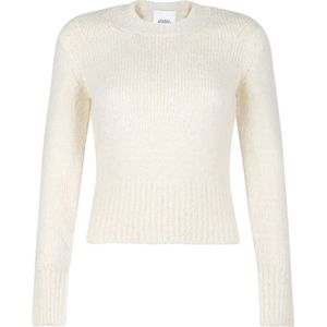Isabel Marant, Truien, Dames, Beige, L, Chunky Gebreide Trui, Ronde Hals, Ecru