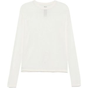 Rick Owens, Truien, Dames, Beige, M, Wol, Long-Sleeved Crewneck Jumper