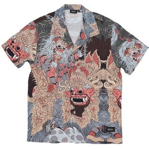 Dolly Noire, Overhemden, Heren, Veelkleurig, M, Heren korte mouw bowling shirt