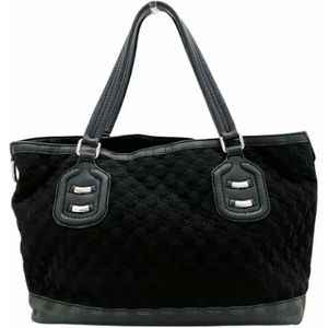Gucci Vintage, Pre-owned, Dames, Zwart, ONE Size, Nylon, Pre-owned Canvas gucci-bags