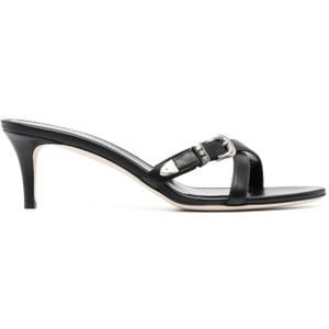 Paris Texas, Schoenen, Dames, Zwart, 36 EU, Leer, Sandalen met hoge hak