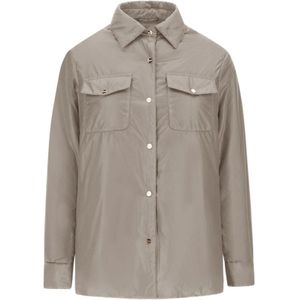 Herno, Jassen, Dames, Grijs, M, Nylon, Lichtgewicht nylon jack in Chantilly