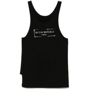 Maison Margiela, Tops, Dames, Zwart, M, Katoen, Elegante Topwear