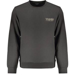Wrangler, Sweatshirts & Hoodies, Heren, Zwart, S, Zwarte Crew Neck Sweatshirt Lange Mouw