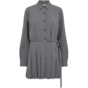 Designers Remix, Kleedjes, Dames, Grijs, S, Tijdloze Plooi Jurk