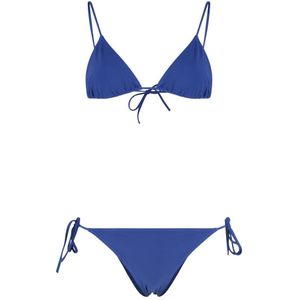 Lido, Badkleding, Dames, Blauw, S, Driehoek Bh Bikini Strikzijde