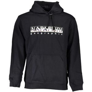 Napapijri, Sweatshirts & Hoodies, Heren, Zwart, XL, Katoen, Zwarte Heren Sweater Lange Mouwen