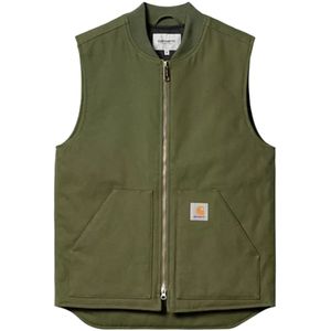Carhartt Wip, Jassen, Heren, Groen, XL, Katoen, Klassieke Vest Tarragon Rigid