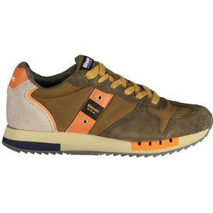 Blauer, Schoenen, Heren, Groen, 44 EU, Bruine Sneaker met Contrastdetails