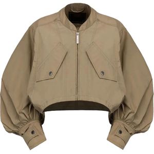 Afterlabel, Jassen, Dames, Groen, M, Bosgroene bovenkleding