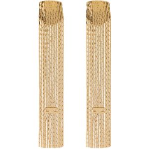 Elisabetta Franchi, Accessoires, Dames, Geel, ONE Size, Hanging Logo Oorbellen
