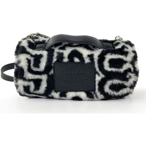 Marc Jacobs, Tassen, Dames, Zwart, ONE Size, Cylindrische Pluche Handtas