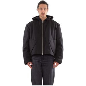 Heliot Emil, Jassen, Heren, Zwart, M, Gewatteerde canvasjas in Blk 01
