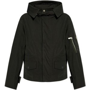 Burberry, Jassen, Dames, Zwart, L, Katoen, Hooded Jacket