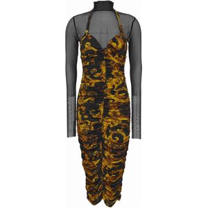 Versace Jeans Couture, Kleedjes, Dames, Zwart, 3Xs, Jurken