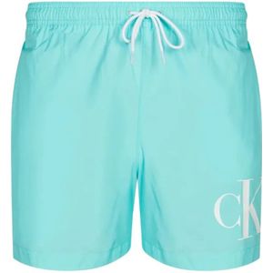 Calvin Klein, Badkleding, Heren, Blauw, XL, Polyester, Trekkoord Shorts Lichtblauw