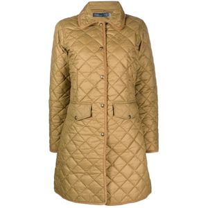 Polo Ralph Lauren, Mantels, Dames, Beige, S, Leer, Geïsoleerde Jas