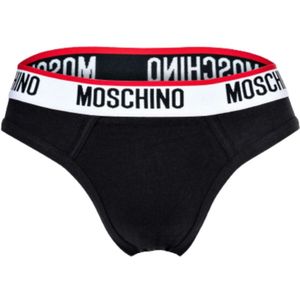 Moschino, Ondergoed, Heren, Zwart, S, Katoen, Heren Logato Instappers