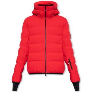 Moncler, Jassen, Heren, Rood, S, Lagorai Gewatteerde Ski-jas