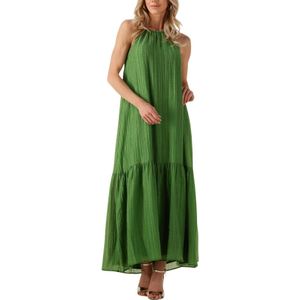 Liu Jo, Kleedjes, Dames, Groen, S, Denim, Groene Maxi Jurk voor de Zomer