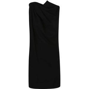 Alexander McQueen, Kleedjes, Dames, Zwart, S, Katoen, Zwarte Day Dress voor Vrouwen