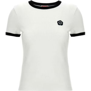 Kenzo, Tops, Dames, Wit, S, Katoen, Boke Flower 2.0 T-shirt
