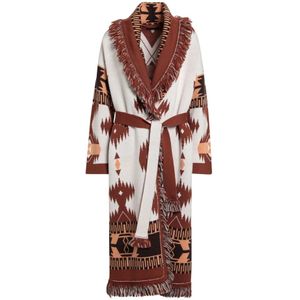 Alanui, Mantels, Dames, Veelkleurig, S, Lang Vest Trui