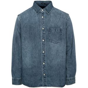 Denham, Overhemden, Heren, Blauw, XL, Denim, Noah Denim Overhemd