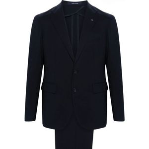Tagliatore, Pakken, Heren, Blauw, 2Xl, Wol, Marineblauwe wollen pakjurk