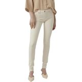 Vero Moda, Broeken, Dames, Beige, M L32, Slim Jeans in Ecru Beige