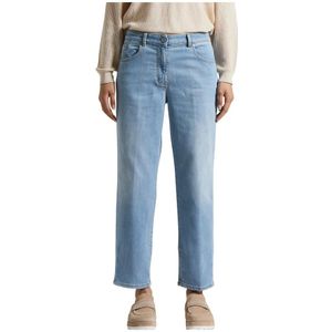 Peserico, Jeans, Dames, Blauw, 2Xl, Katoen, Gewassen katoenen comfort denim