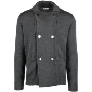 Kangra, Truien, Heren, Grijs, L, Wol, Korte Mouw Merinowollen Jas