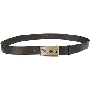 Dsquared2, Accessoires, Heren, Zwart, 100 CM, Stijlvolle Leren Riem