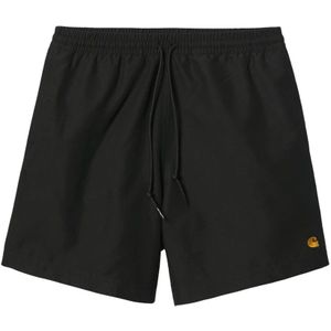 Carhartt Wip, Badkleding, Heren, Zwart, XL, Polyester, Zwarte Zwembroek voor Mannen