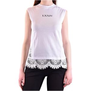 Alexander McQueen, Tops, Dames, Wit, M, Korte mouwen T-shirt