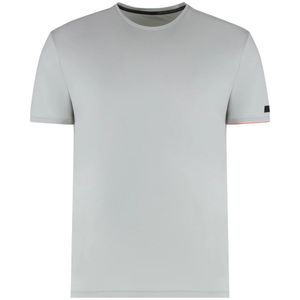 Rrd, Tops, Heren, Grijs, S, Katoen, Crew-neck Katoenmix T-shirt met Zijsplitten