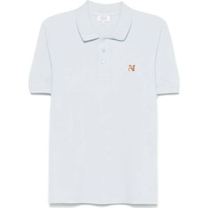 Maison Kitsuné, Tops, Heren, Blauw, L, Katoen, Polo Shirt