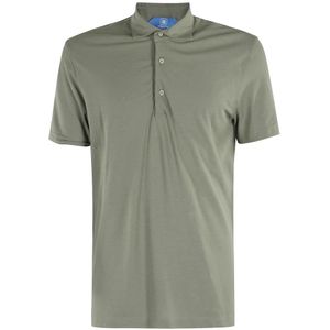 Kired, Tops, Heren, Groen, 2Xl, Katoen, Katoen Crepe Polo Shirt