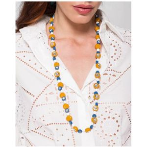 Marni, Accessoires, Dames, Veelkleurig, ONE Size, Daisy Kristallen Knoop Lange Ketting