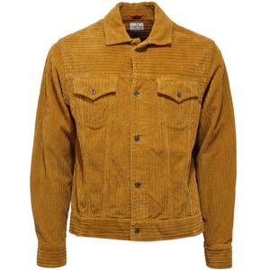 Bagutta, Jassen, Heren, Geel, S, Fluweel oker shacket model Clint
